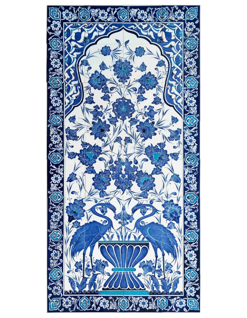 İznik Çini Panoları -02- Çini Panolar Mavi Beyaz 80x160